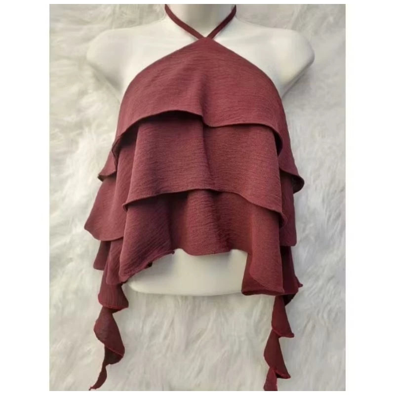 Blusa Feminina Bata de Verão com 3 Babados Luxuosa