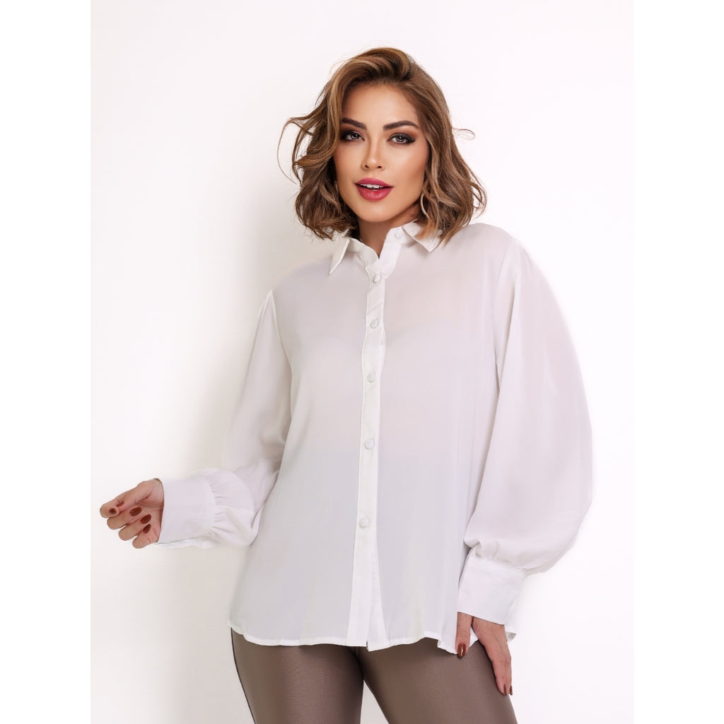 Camisa Social Feminina Simples Glamour