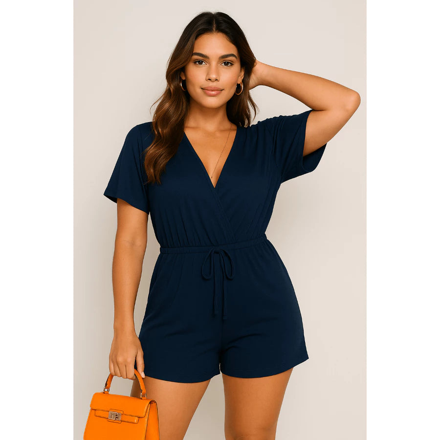 Macaquinho Feminino Estilo Vestido Soltinho Macacão Curto