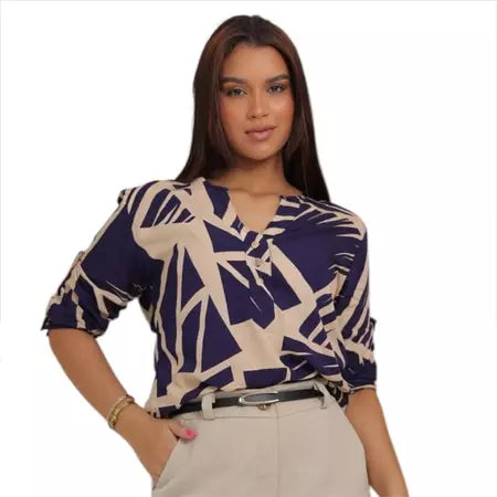 Camisa Social Feminina Manga 3/4
