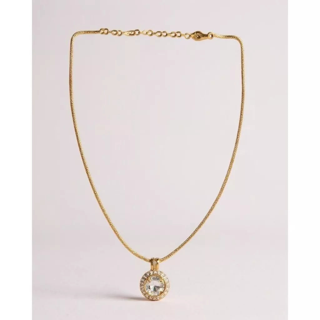 Colar com Pingente Redondo de Zircônia Premium – Banhado a Ouro 18K