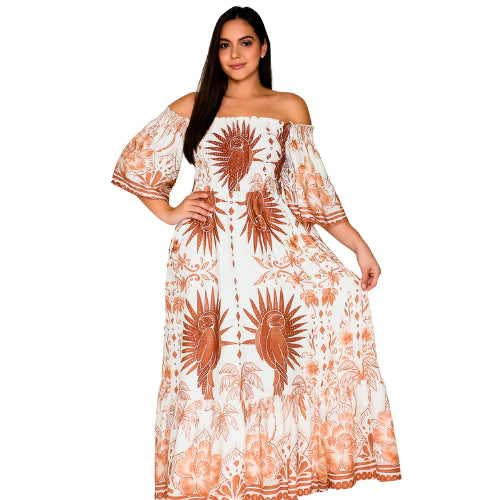 Vestido Longo Feminino Moda Ciganinha Verão