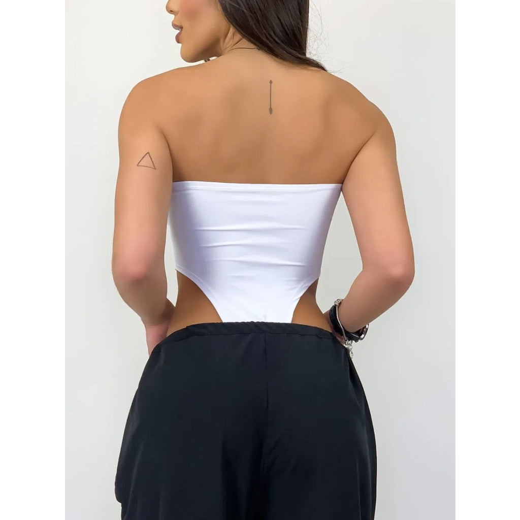 Body Feminino Tomara que Caia Sem Manga - Cavado na Cintura
