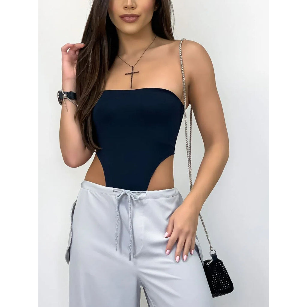 Body Feminino Tomara que Caia Sem Manga - Cavado na Cintura
