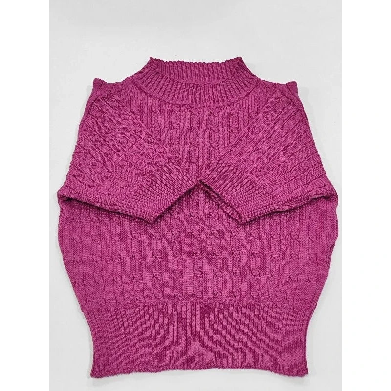 Cropped Tricô, Trança Manga Curta Simples Glamour