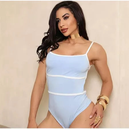 Body Feminino Costa Nua em Suplex com Alça Fina