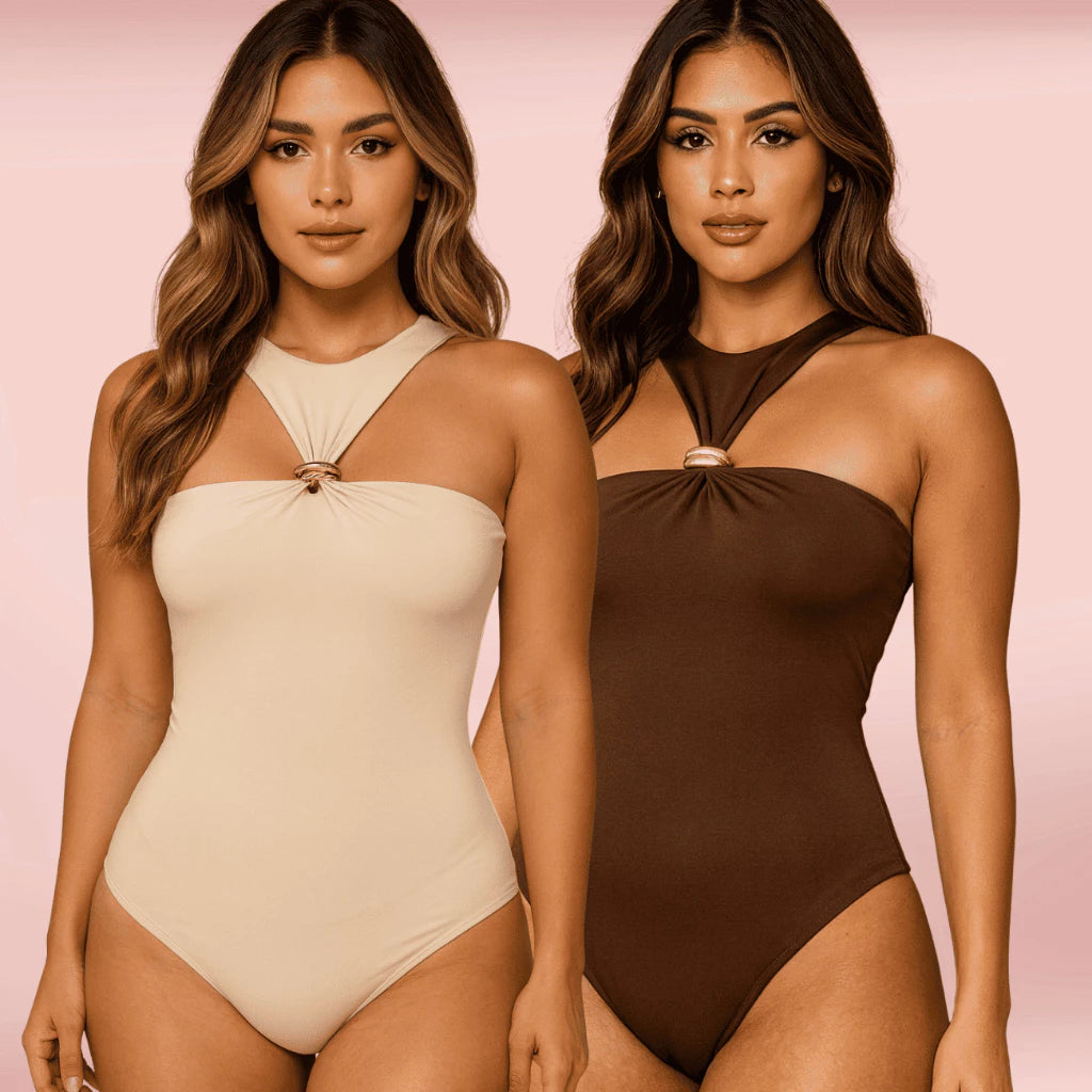 Body Feminino Elegante em Suplex Premium com Argola Dourada – Sofisticação e Estilo