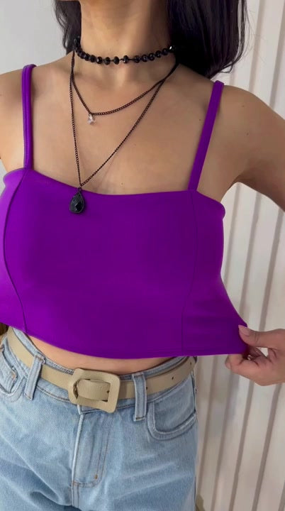 Cropped Alça Moda Suplex Confortável Básico