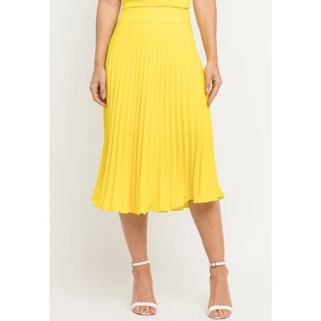 Saia Midi Plissada Feminina