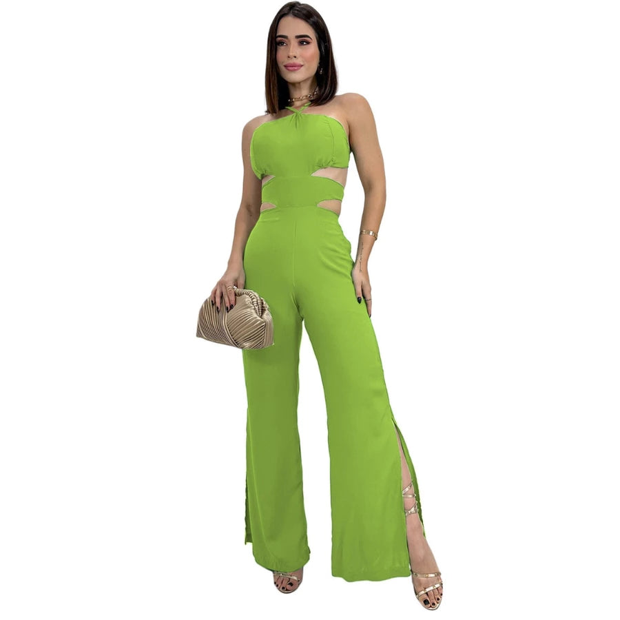 Macacão Pantalona Feminino Longo Soltinho com Bojo