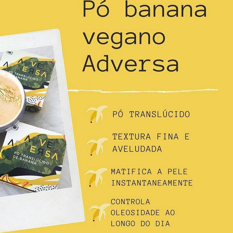 Pó Vegano Translucido Banana / Pessego - Adversa