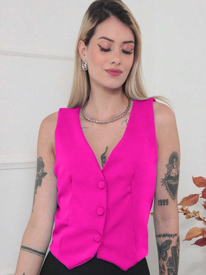 Colete Feminino de Alfaiataria Social