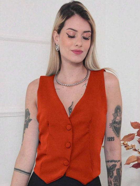 Colete Feminino de Alfaiataria Social