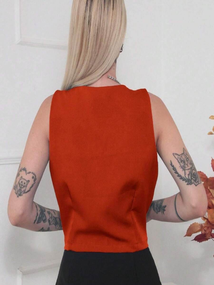 Colete Feminino de Alfaiataria Social