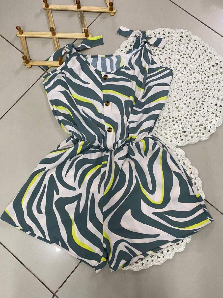 Macaquinho Plus Size Feminino Short Leve com Alças