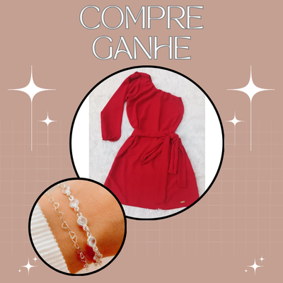 Na compra do Vestido Mula Manca com Cinto, você ganha um Kit com 2 Pulseiras Prata 925