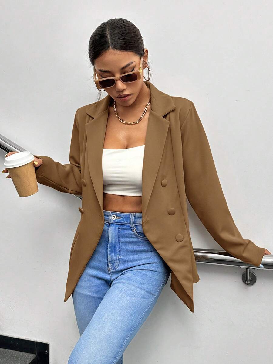 Blazer Feminino Elegante de Alfaiataria em Tecido Premium