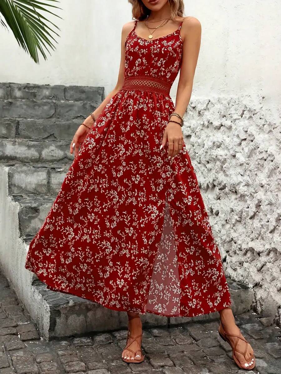 VestidoCarlaFemininocomFendaAltaeEstampaFloral