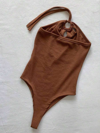 Body Frente Única Feminino com Detalhe Vazado e Nó