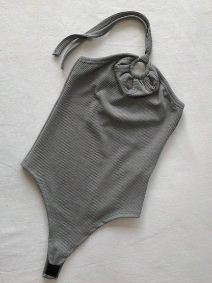 Body Frente Única Feminino com Detalhe Vazado e Nó