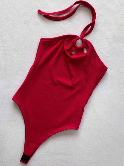 Body Frente Única Feminino com Detalhe Vazado e Nó