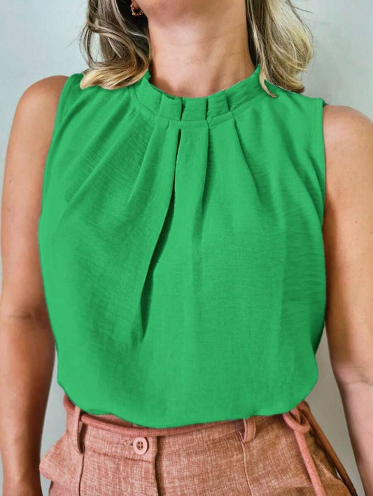 Blusa Feminina Social Regata Gola Alta