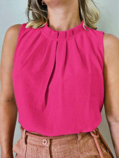 Blusa Feminina Social Regata Gola Alta