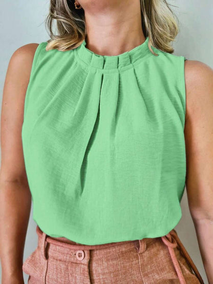 Blusa Feminina Social Regata Gola Alta