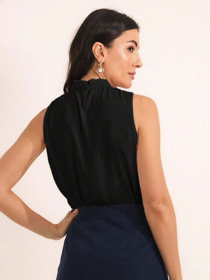 Blusa Feminina Social Regata Gola Alta