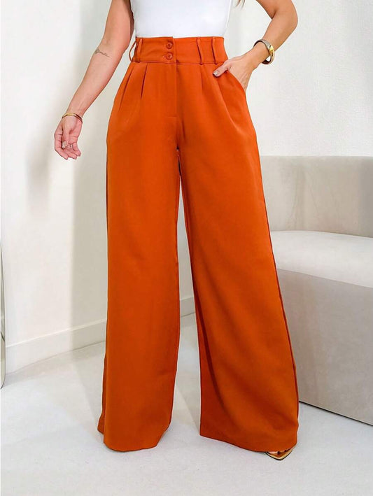 Calça Pantalona Feminina Alfaiataria Social