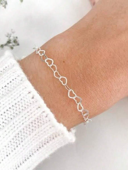 Kit 2 Pulseiras Femininas Banhadas a Prata 925