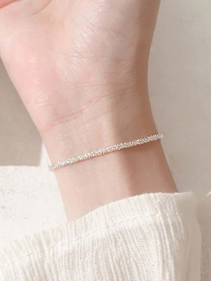 Kit 2 Pulseiras Femininas Banhadas a Prata 925