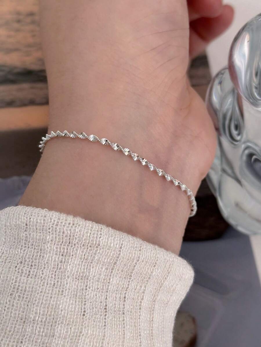 Kit Conjunto Colar Choker e Pulseira Fita Laminada Torcida Banhados a Prata 925