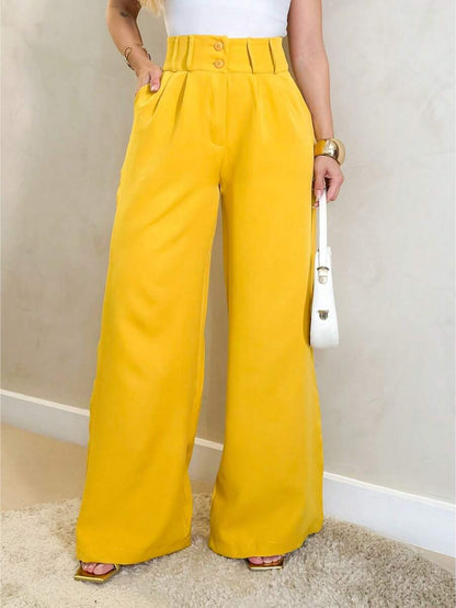 Calça Pantalona Feminina Alfaiataria Social