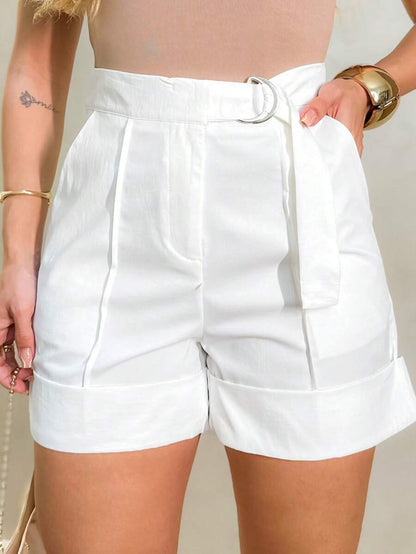 Short Curto Feminino com Cinto Grande