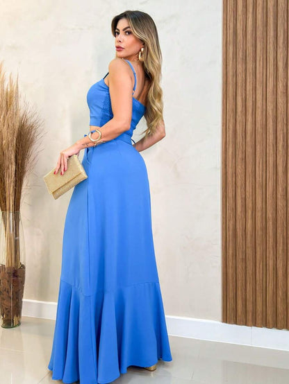 Conjunto Feminino com Blusa e Saia em Algodão