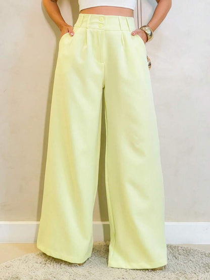 Calça Pantalona Feminina Alfaiataria Social