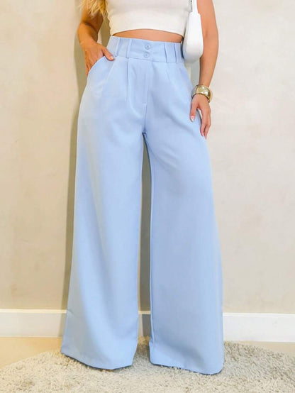 Calça Pantalona Feminina Alfaiataria Social
