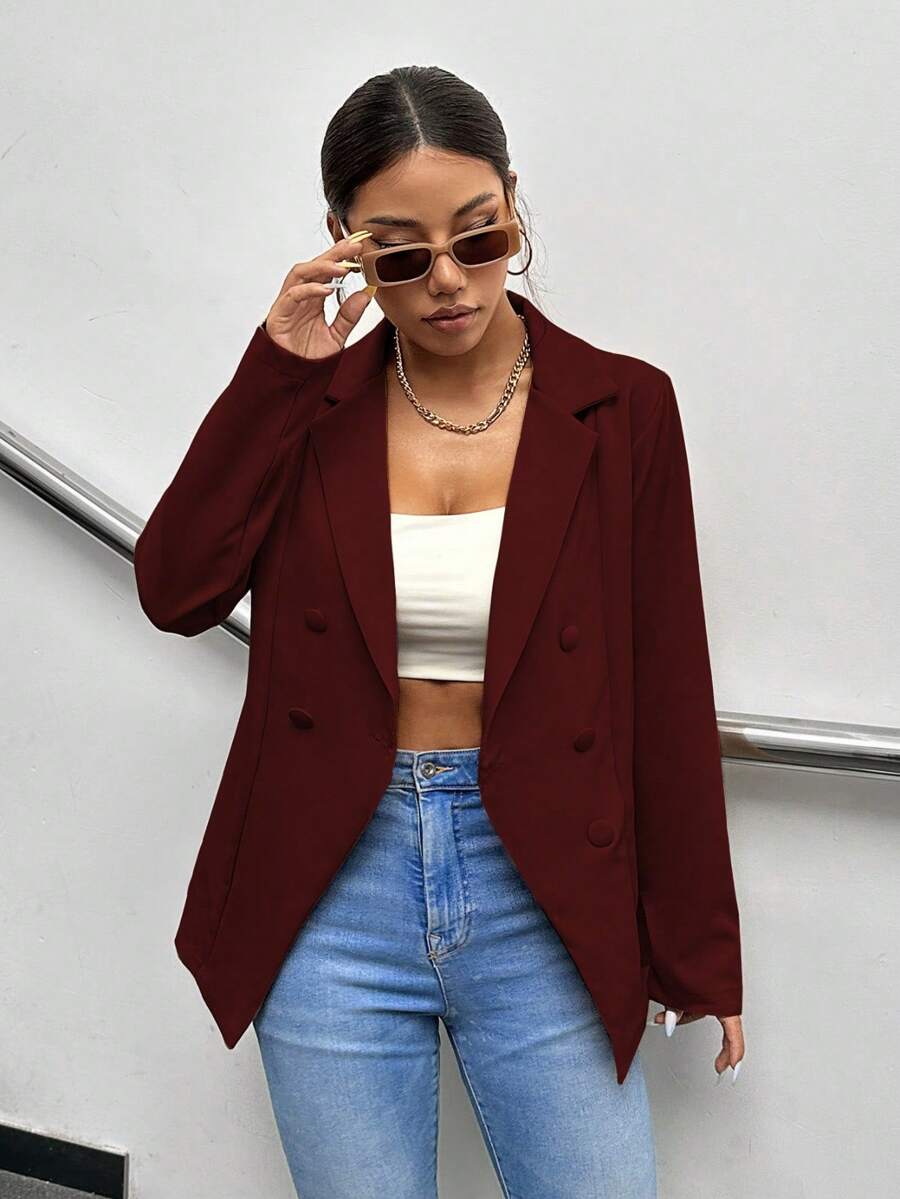 Blazer Feminino Elegante de Alfaiataria em Tecido Premium