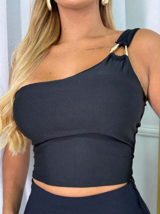 Cropped Top Mula Manca Argola Dourada