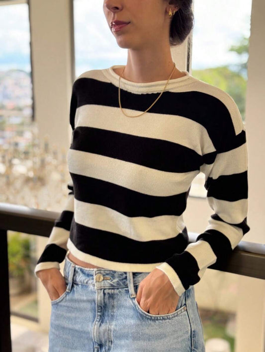 Blusa Feminina Tricô de  Estilo Casual