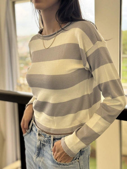 Blusa Feminina Tricô de  Estilo Casual