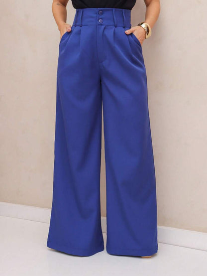 Calça Pantalona Feminina Alfaiataria Social
