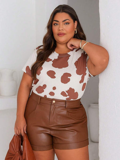 T-Shirt Plus Size Feminina Estampada