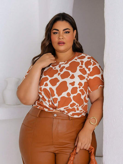 T-Shirt Plus Size Feminina Estampada