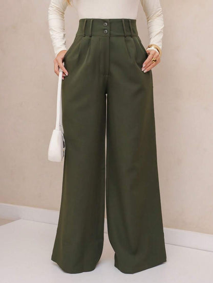 Calça Pantalona Feminina Alfaiataria Social