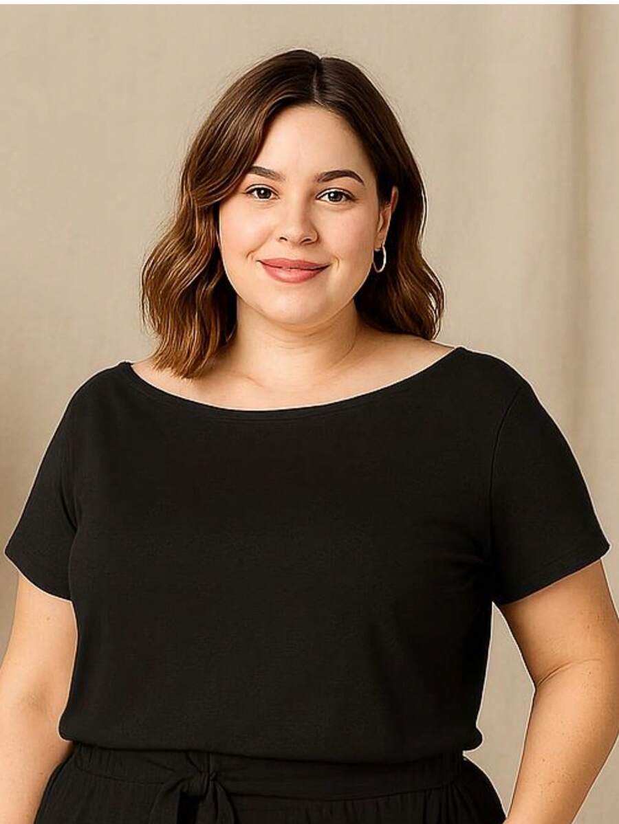 Kit 2 Blusas Femininas Plus Size Manga Curta