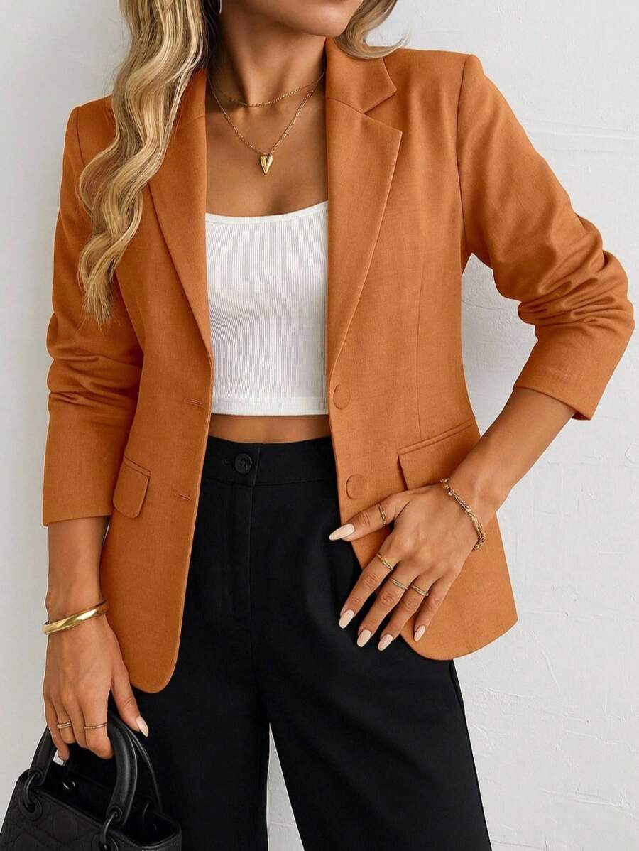 Blazer Feminino Estruturado com Dois Botões
