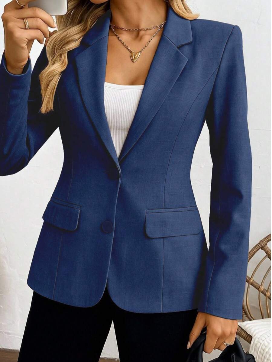 Blazer Feminino Estruturado com Dois Botões