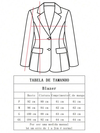 Blazer Feminino Estruturado com Dois Botões